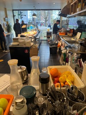 Counter at Su Vegan Buffet in West London