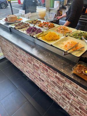 Cold buffet  at Su Vegan Buffet in West London