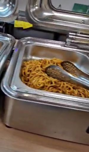 Noodles at Su Vegan Buffet in West London