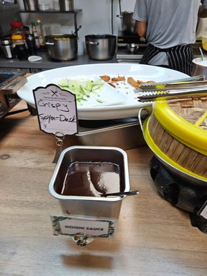 Hoisin sauce at Su Vegan Buffet in West London