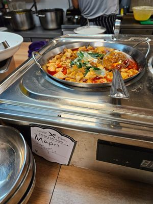 Mapo tofu at Su Vegan Buffet in West London