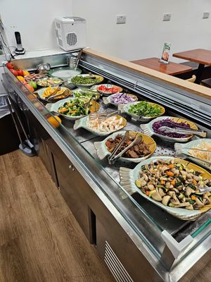 Salads at Su Vegan Buffet in West London