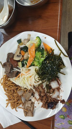 Second plate. Want to eat all of this again! at Su Vegan Buffet in West London