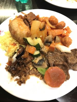 A sample of the food. at Su Vegan Buffet in West London