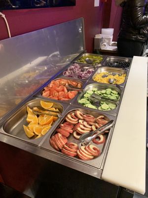 Raw buffet  at Su Vegan Buffet in West London