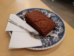 Zucchini chocolate brownie at Perle Kaffeebar in Mannheim