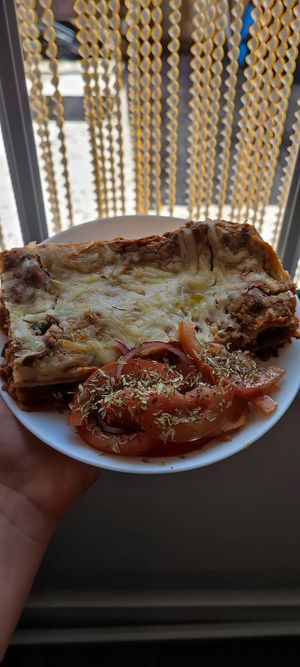 Lasanha at Lettuce B in Torres Vedras