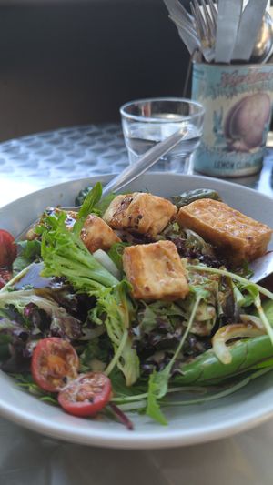 Teriyaki Tofu saald at Bizzy Beans Cafe in Cremorne