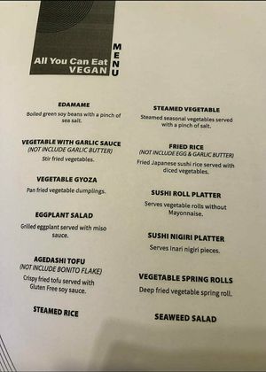 Take broth off agedashi tofu as well. I was told spring rolls aren't vegan and have egg in them. at OKAMI in Hampton