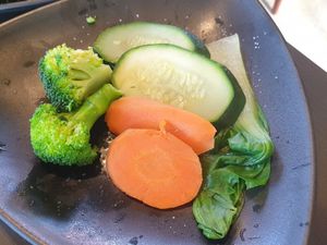 Steamed veg at OKAMI in Hampton
