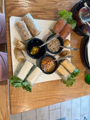 Green lotus spring rolls   at Green Lotus in San Jose