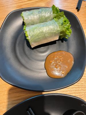 Spring rolls at Green Lotus in San Jose