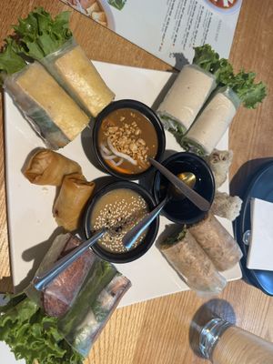 Roll sampler - definitely try it!  at Green Lotus in San Jose