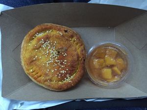 Vegan pie and mango chutney at Pie Me Café - Endenich in Bonn