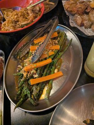 Wood roasted asparagus at Double Rainbow Bar & Eating House in Perth