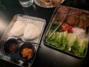 Vegan duck bulgogi (comes with bao buns) at Double Rainbow Bar & Eating House in Perth