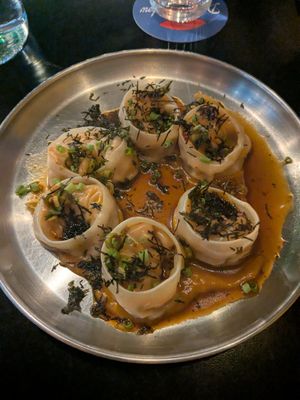 Kimchi dumplings at Double Rainbow Bar & Eating House in Perth