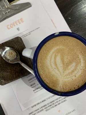 Dirty Chai with oat milk 👌  at Yonder in Les Deux Alpes