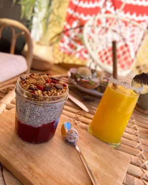 Chia pudding doesn't disappoint  at Yonder in Les Deux Alpes