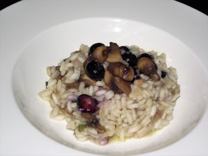 Risotto mushroom and blueberry at Marco's Kitchen in Sesto Calende