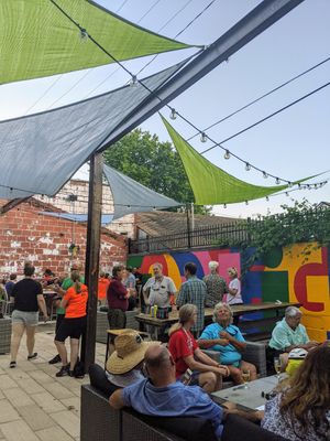 Back patio at Community Beer Works in Buffalo