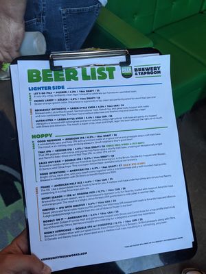 June 2021 tap list (there is another side too) at Community Beer Works in Buffalo