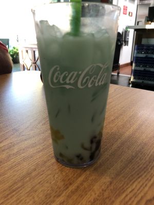 Vegan Cotton Candy Bubble Tea at The Water Tree Cafe in Myrtle Beach