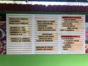 Platos a la carte  at Casa Vegetariana Luz y Salud in Lima