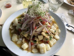 Vegan ceviche   at Casa Vegetariana Luz y Salud in Lima