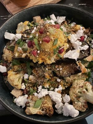 Aubergine salad  at Vegane Glorie in The Hague