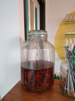 Homemade dried sun tomatos at Vegane Glorie in The Hague