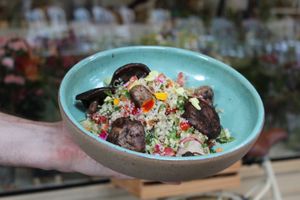 vegan couscous  at Botanico - Colheita Criativa in Florianopolis