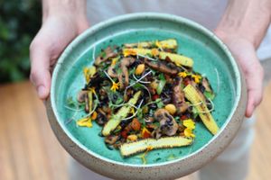 vegan risoto at Botanico - Colheita Criativa in Florianopolis