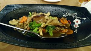 Tofu with Mushrooms at Living Seed 翠园素食馆 in Kota Kinabalu