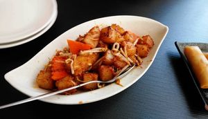 Fried Radish Cake at Living Seed 翠园素食馆 in Kota Kinabalu