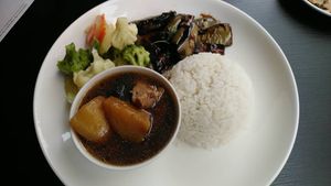Economy Mixed Rice at Living Seed 翠园素食馆 in Kota Kinabalu