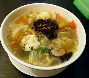 Healthy Style Thick Noodle at Living Seed 翠园素食馆 in Kota Kinabalu