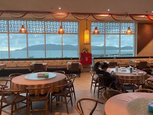view towards the ocean at Living Seed 翠园素食馆 in Kota Kinabalu