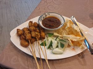 Sambal chicken at Living Seed 翠园素食馆 in Kota Kinabalu