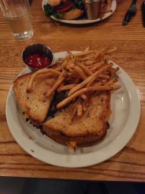 Impossible Patty Melt & Fries at The Rarebit in Charleston