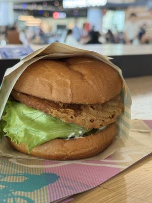 Crispy chick’n sandwich - vegan  at SFO - Amy's Drive Thru - T1 in South San Francisco