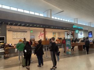 located beside B6 gate  at SFO - Amy's Drive Thru - T1 in South San Francisco