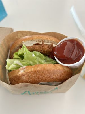 Crispy chikn burger  at SFO - Amy's Drive Thru - T1 in South San Francisco