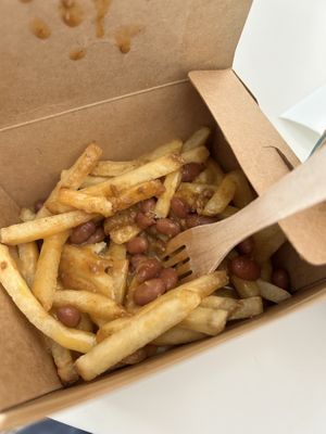 V chili cheeze fries   at SFO - Amy's Drive Thru - T1 in South San Francisco