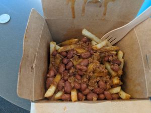 Chili fries at SFO - Amy's Drive Thru - T1 in South San Francisco