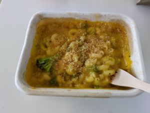 vegan broccoli mac at SFO - Amy's Drive Thru - T1 in South San Francisco