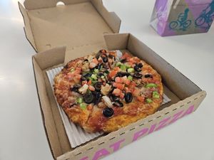 Amazing pizza! at SFO - Amy's Drive Thru - T1 in South San Francisco