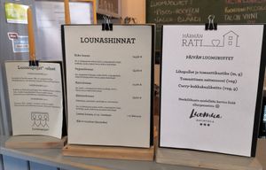 Menu at Härmän Rati in Jaervenpaeae