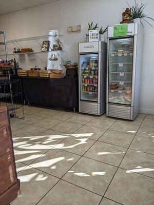 Almost empty refrigerator at Inika Foods in Wilton Manors