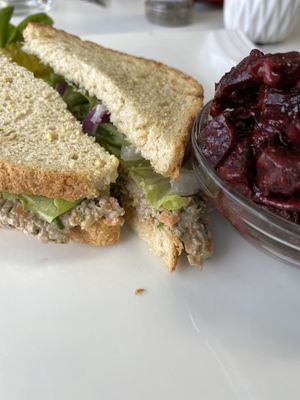 Tuna Sandwich on Gluten free bread at Inika Foods in Wilton Manors